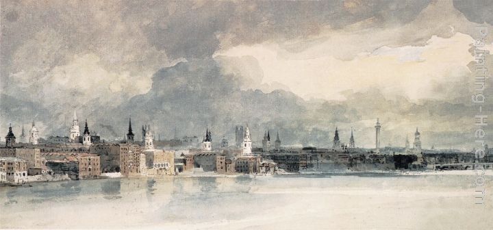 Thomas Girtin Study for the Eidometropolis the Thames from Queenhithe to London Bridge